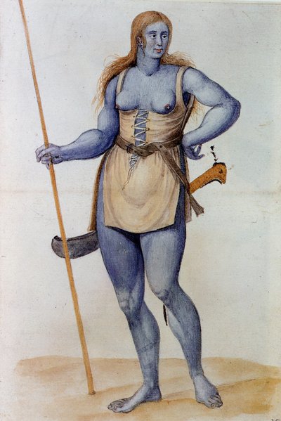 Donna britannica antica da John White